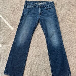 7 For All Mankind Denim Bootcut Jeans - Dark Blue